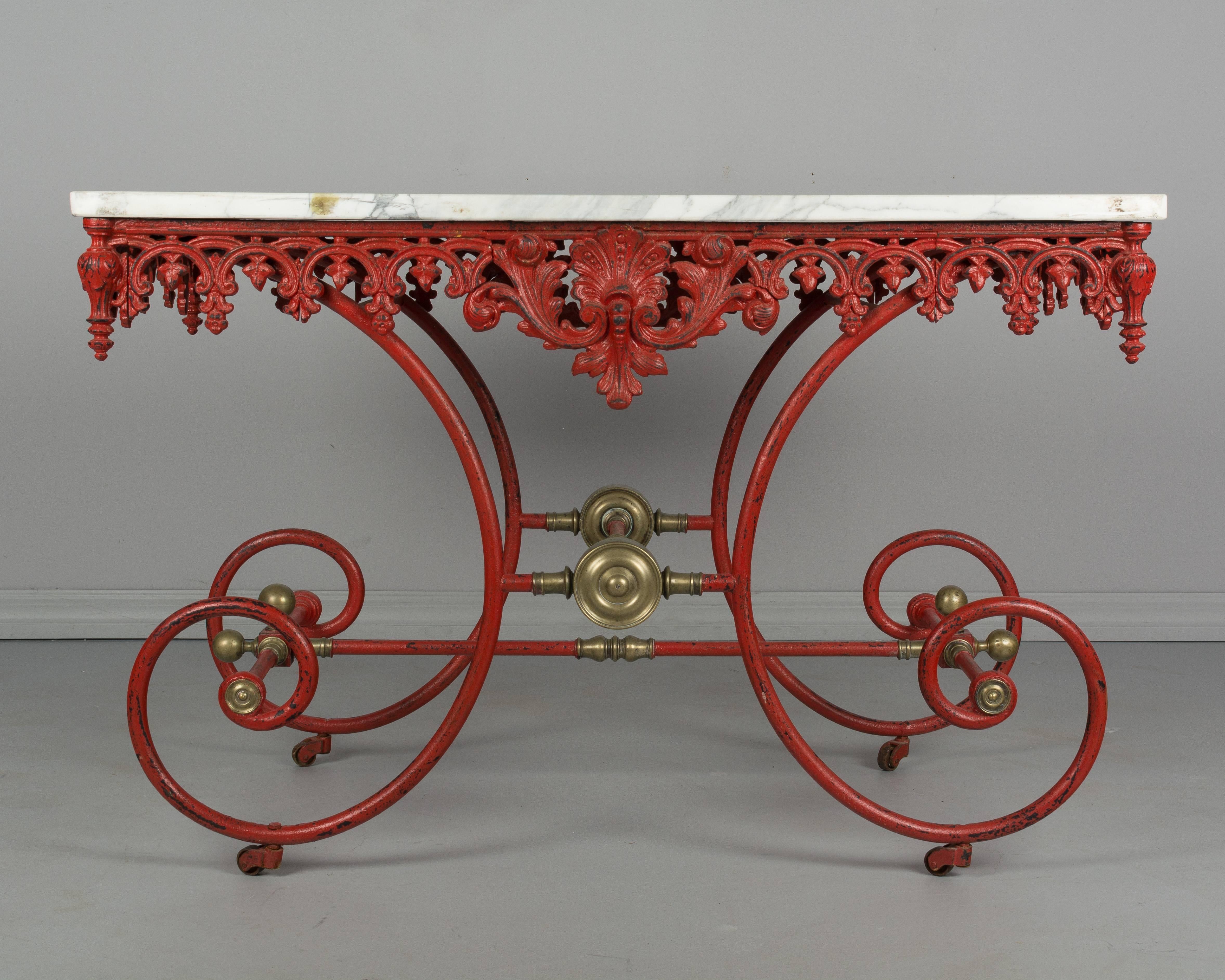 19th Century French Iron Pastry Table In Excellent Condition In Winter Park, FL