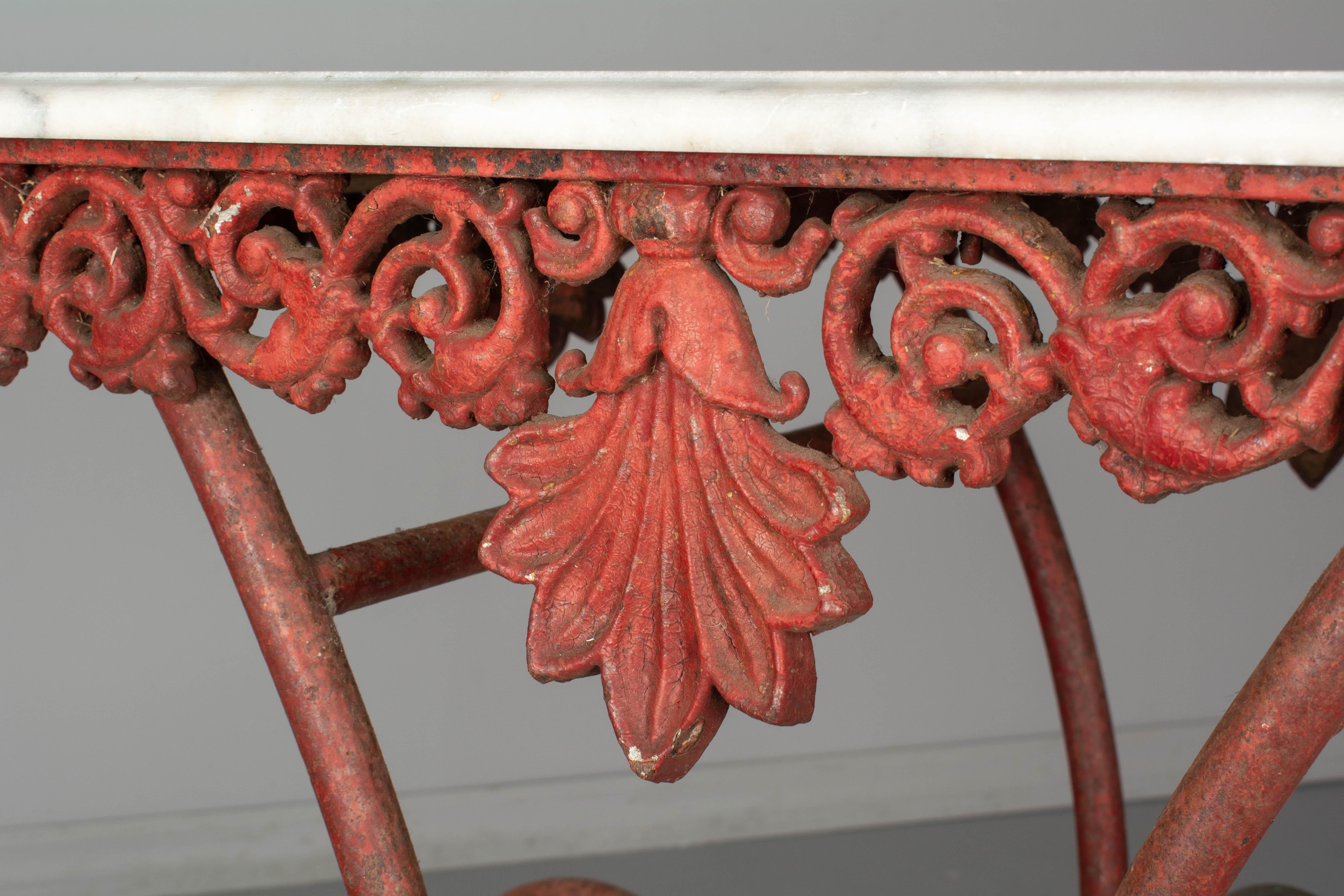 Cast 19th Century French Iron Pastry Table