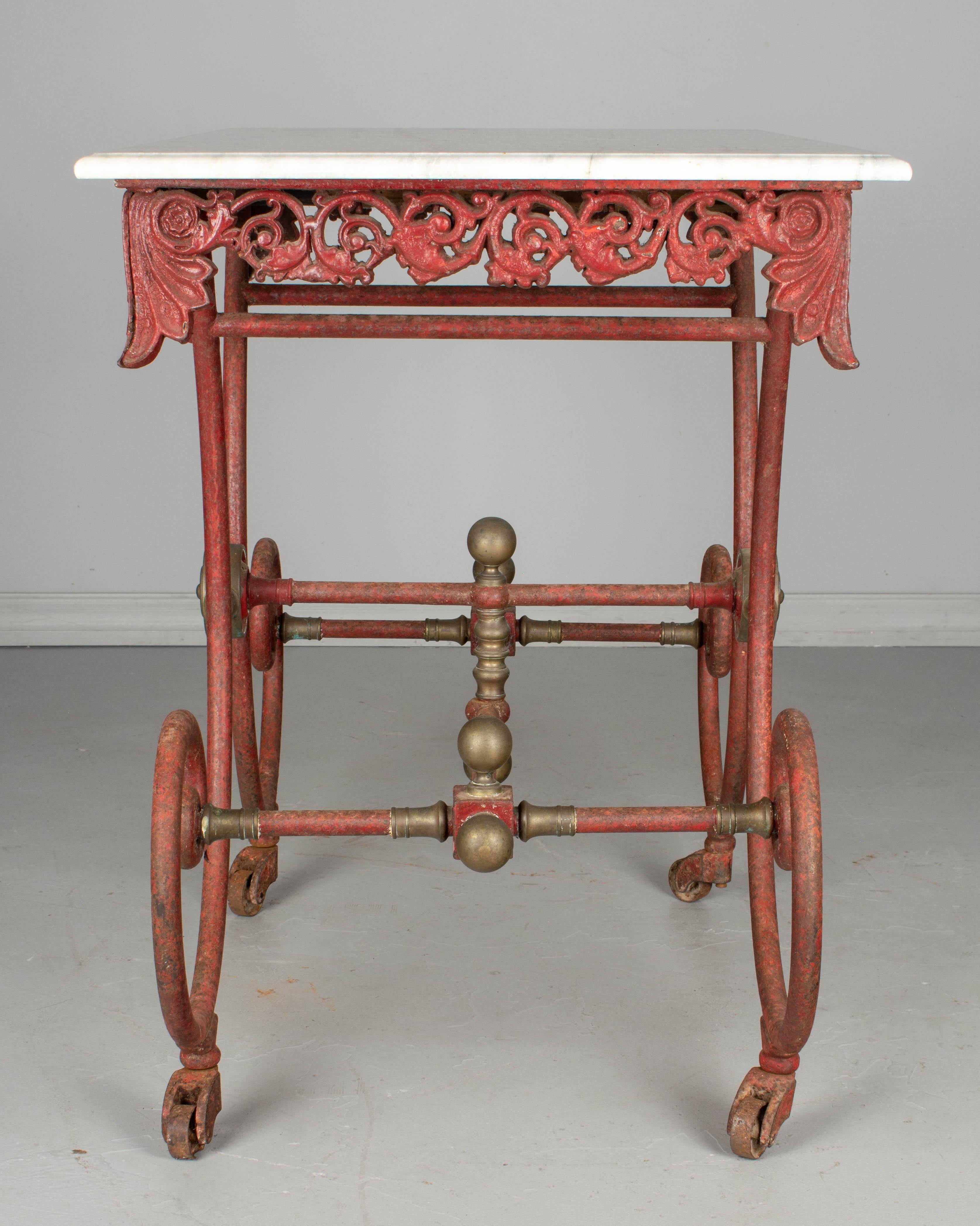 19th Century French Iron Pastry Table In Good Condition In Winter Park, FL