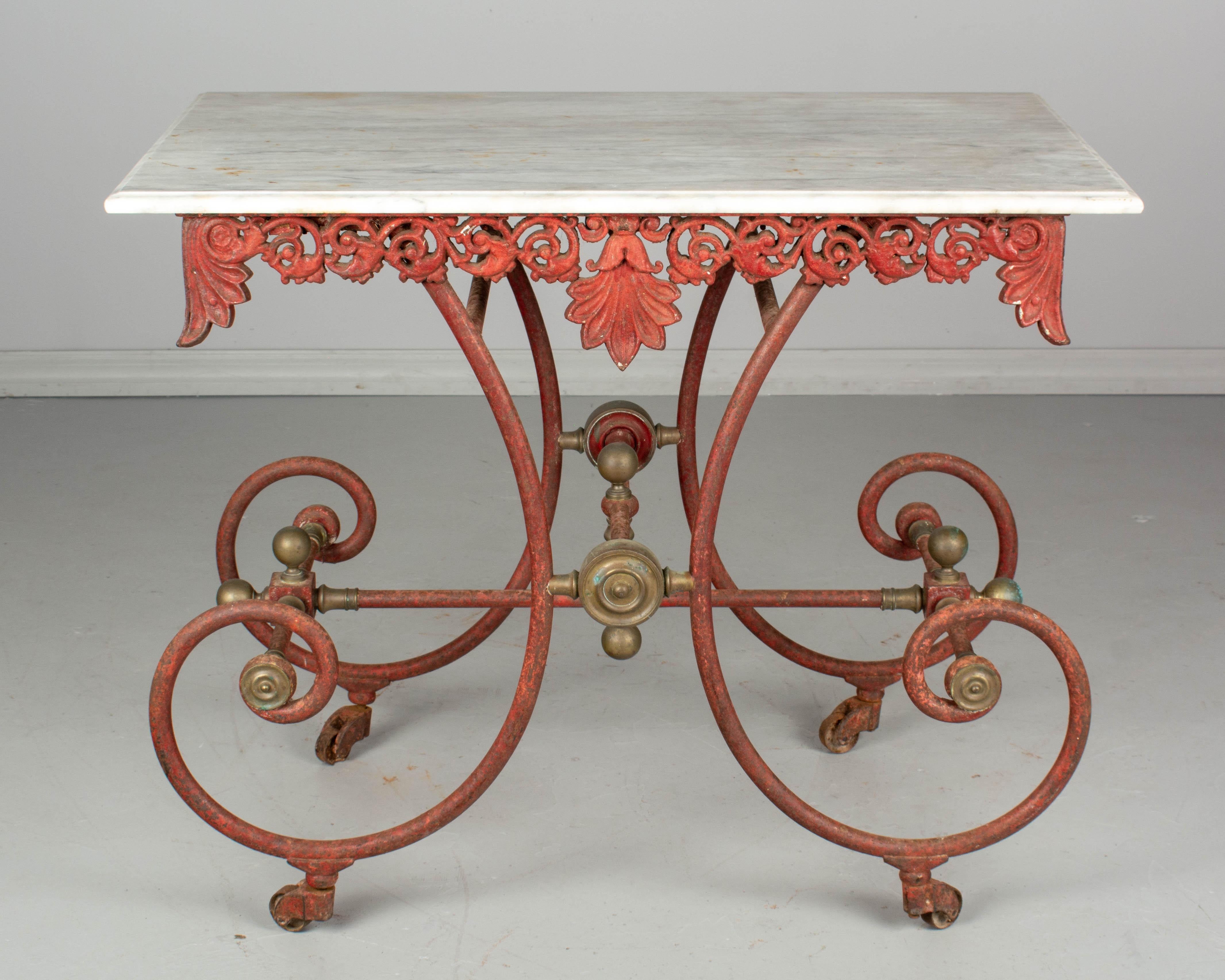 19th Century French Iron Pastry Table 1