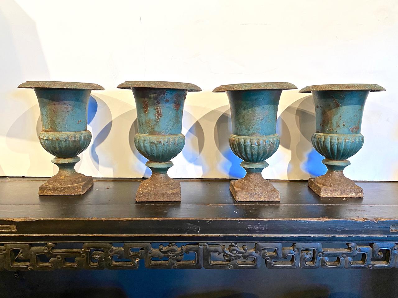 19th Century French Iron Urns 4