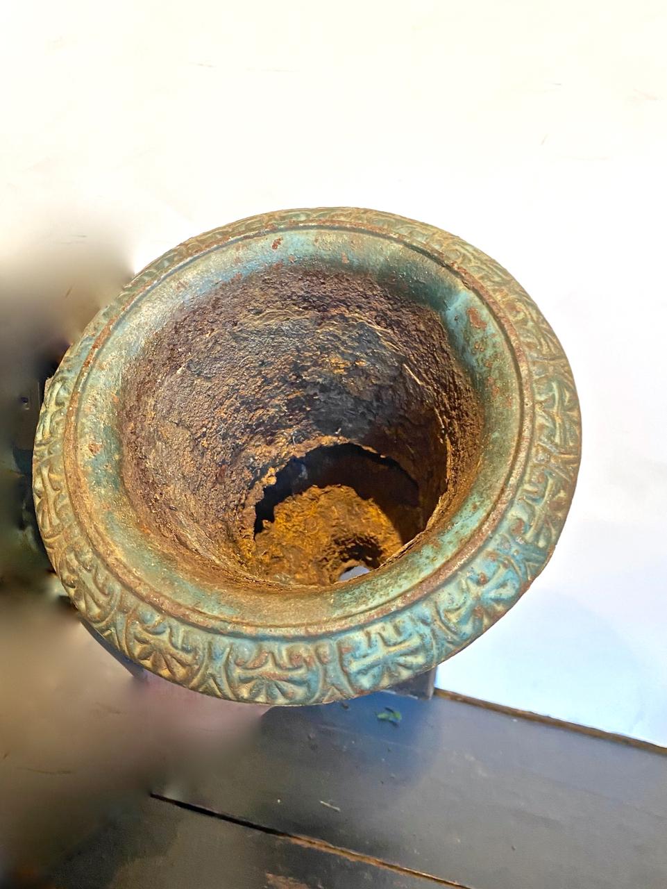 19th Century French Iron Urns 3