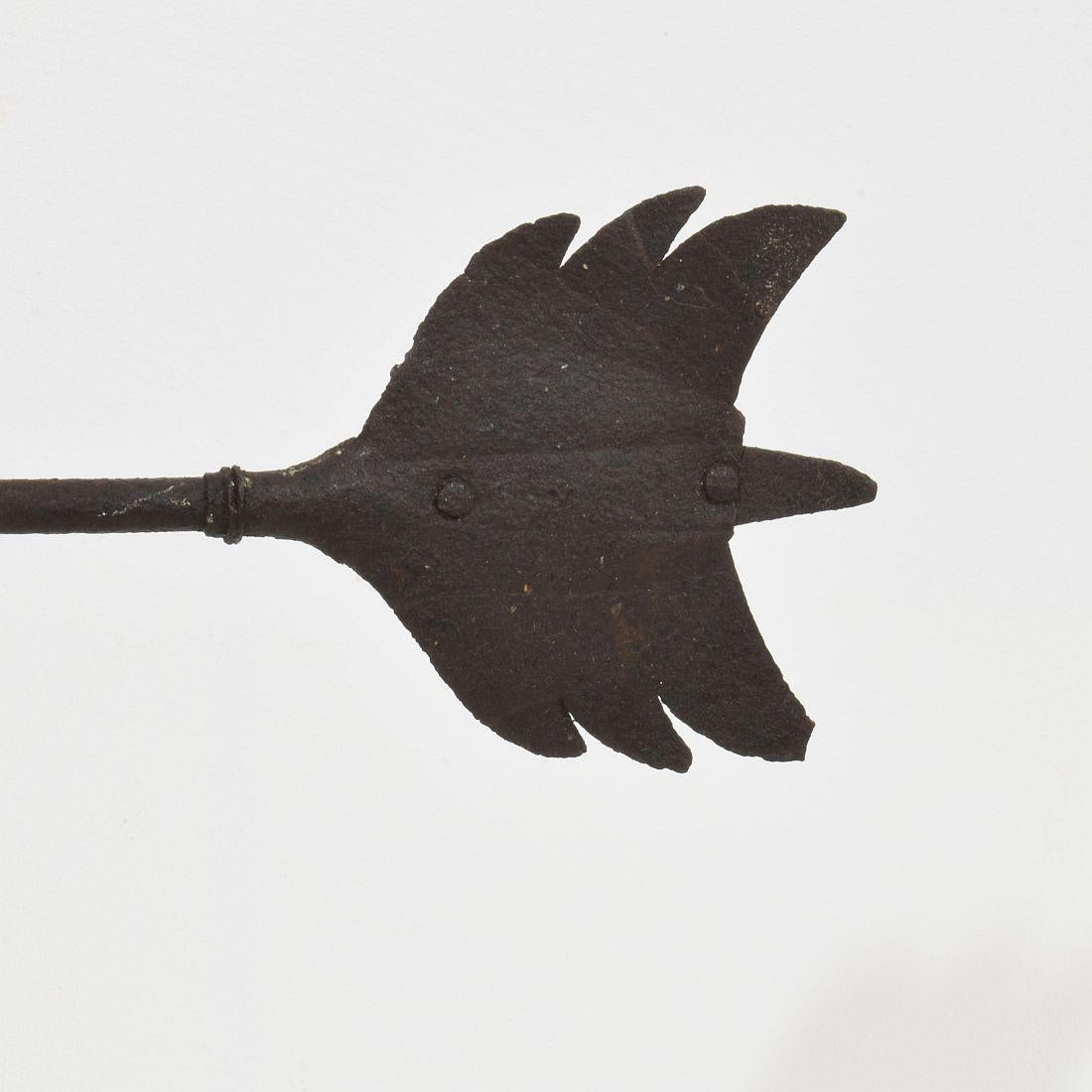 19th Century French Iron Weathervane Roof Finial For Sale 6