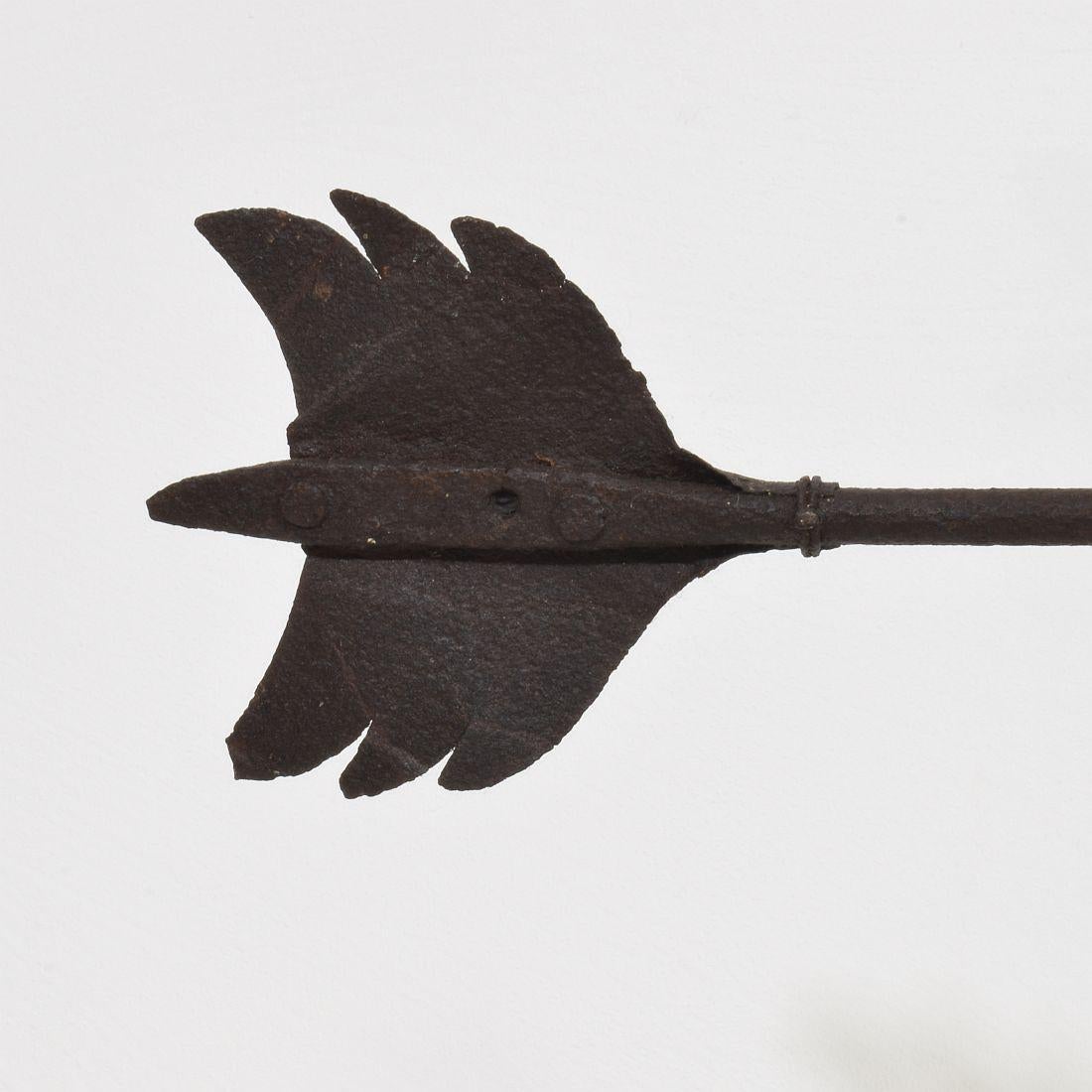 19th Century French Iron Weathervane Roof Finial For Sale 8