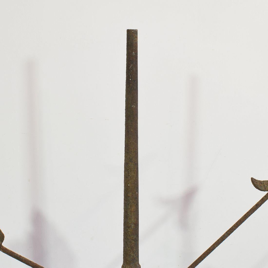 19th Century French Iron Weathervane Roof Finial 12