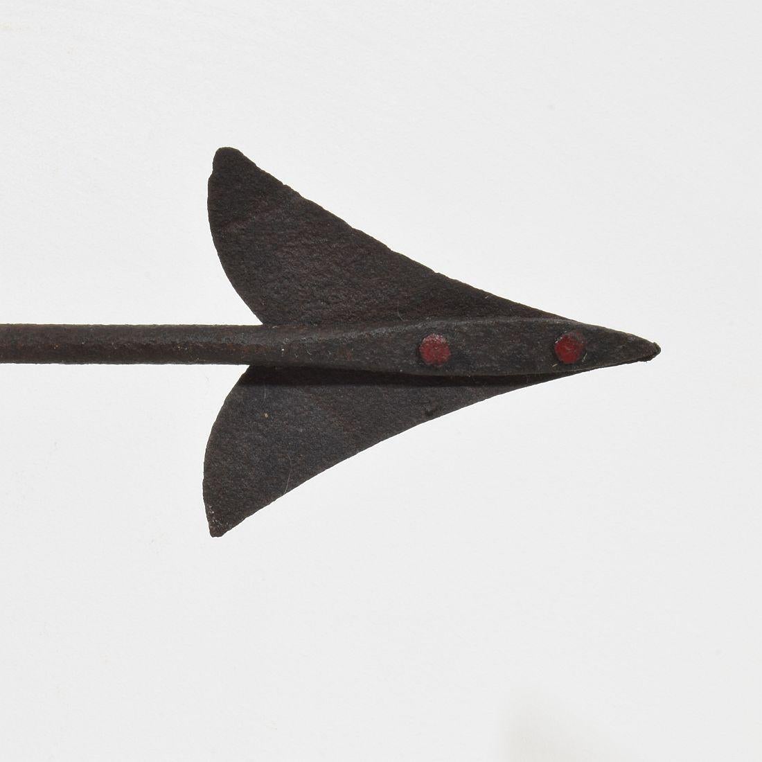 19th Century French Iron Weathervane Roof Finial For Sale 10