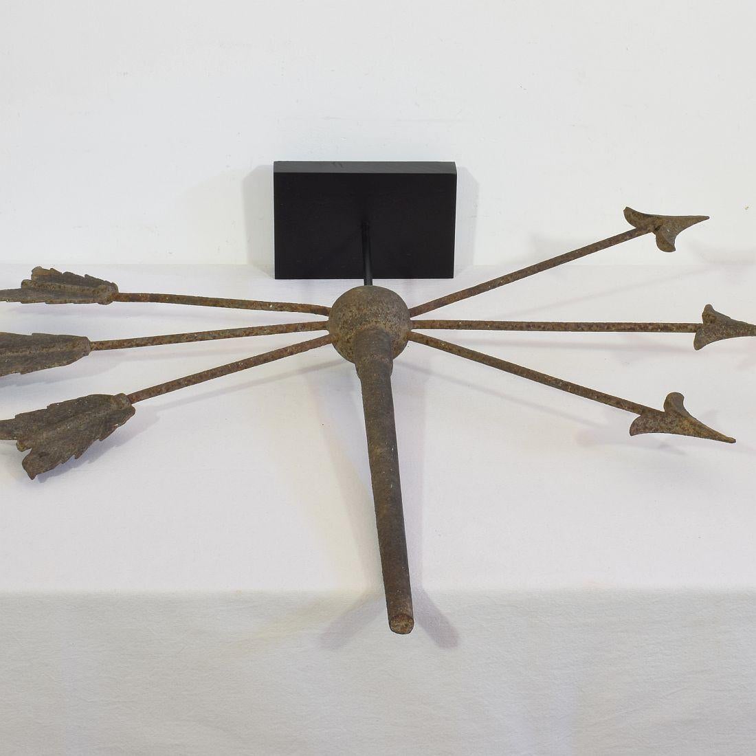 19th Century French Iron Weathervane Roof Finial 14