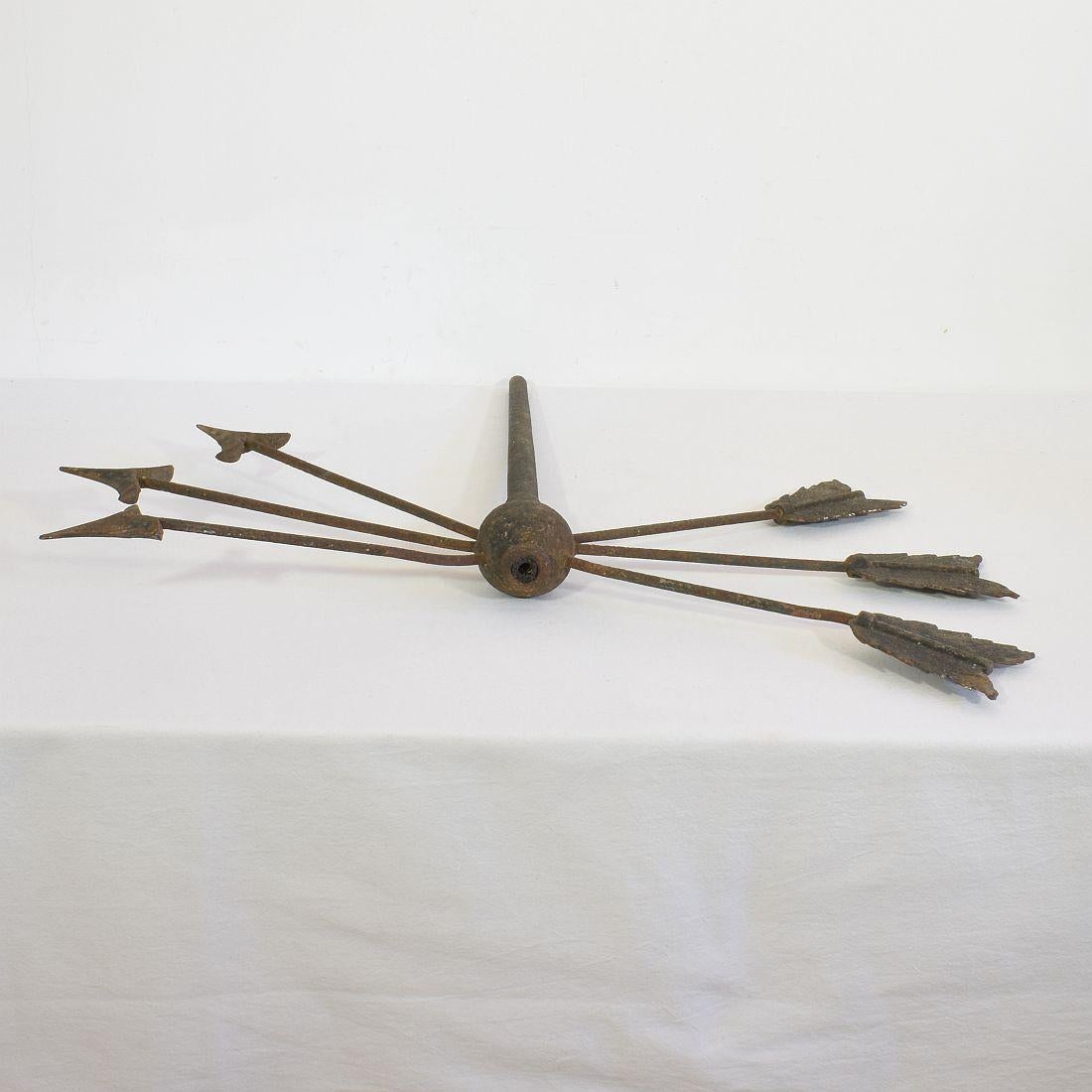 19th Century French Iron Weathervane Roof Finial 15