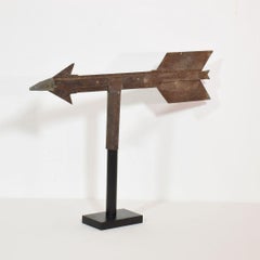 19th Century French Iron Weathervane Roof Finial