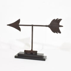 19th Century French Iron Weathervane Roof Finial