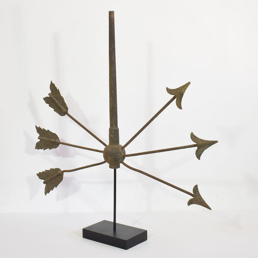 19th Century French Iron Weathervane Roof Finial 3