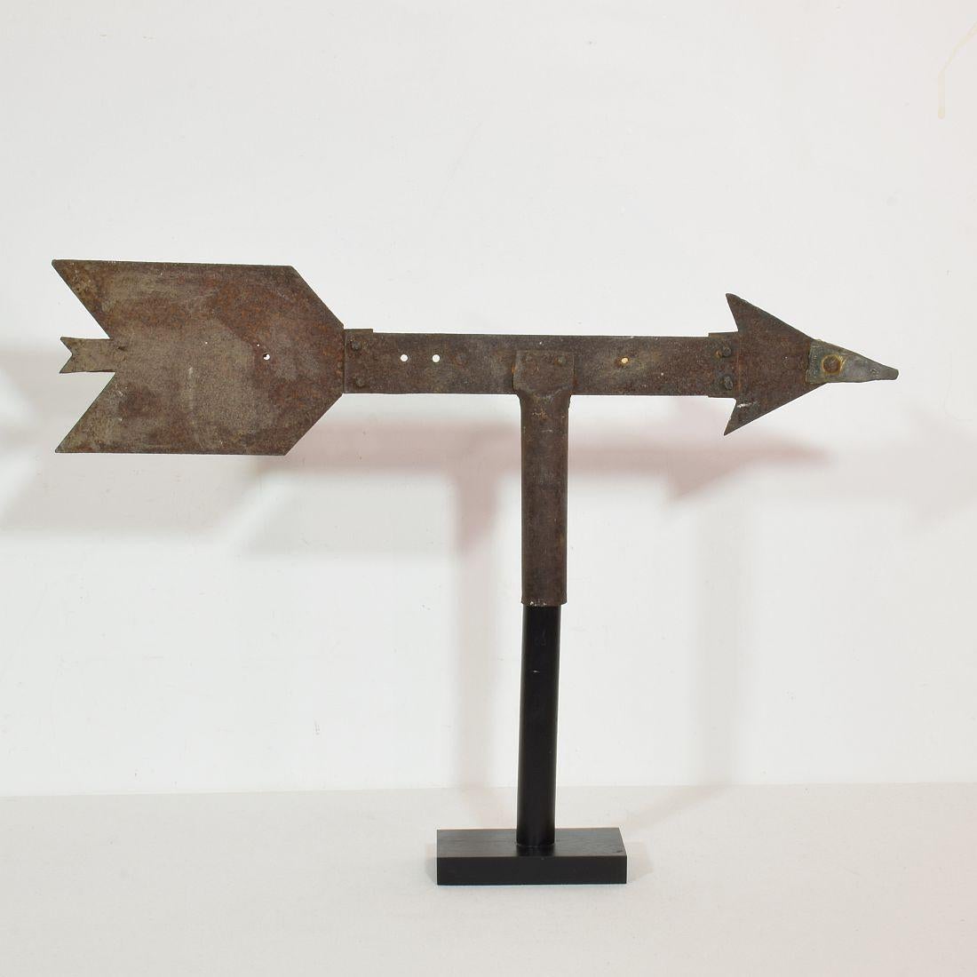 19th Century French Iron Weathervane Roof Finial 2