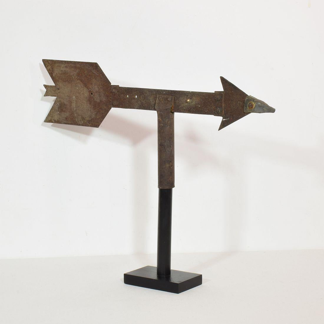 19th Century French Iron Weathervane Roof Finial 3