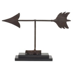 19th Century French Iron Weathervane Roof Finial