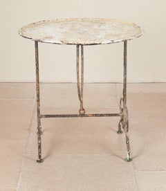 19th Century French Iron Wine Tasting Table