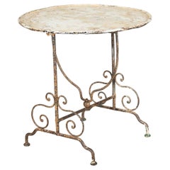 19th Century French Iron Wine Tasting Table