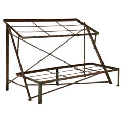 Antique 19th Century French Iron & Wood Display Table