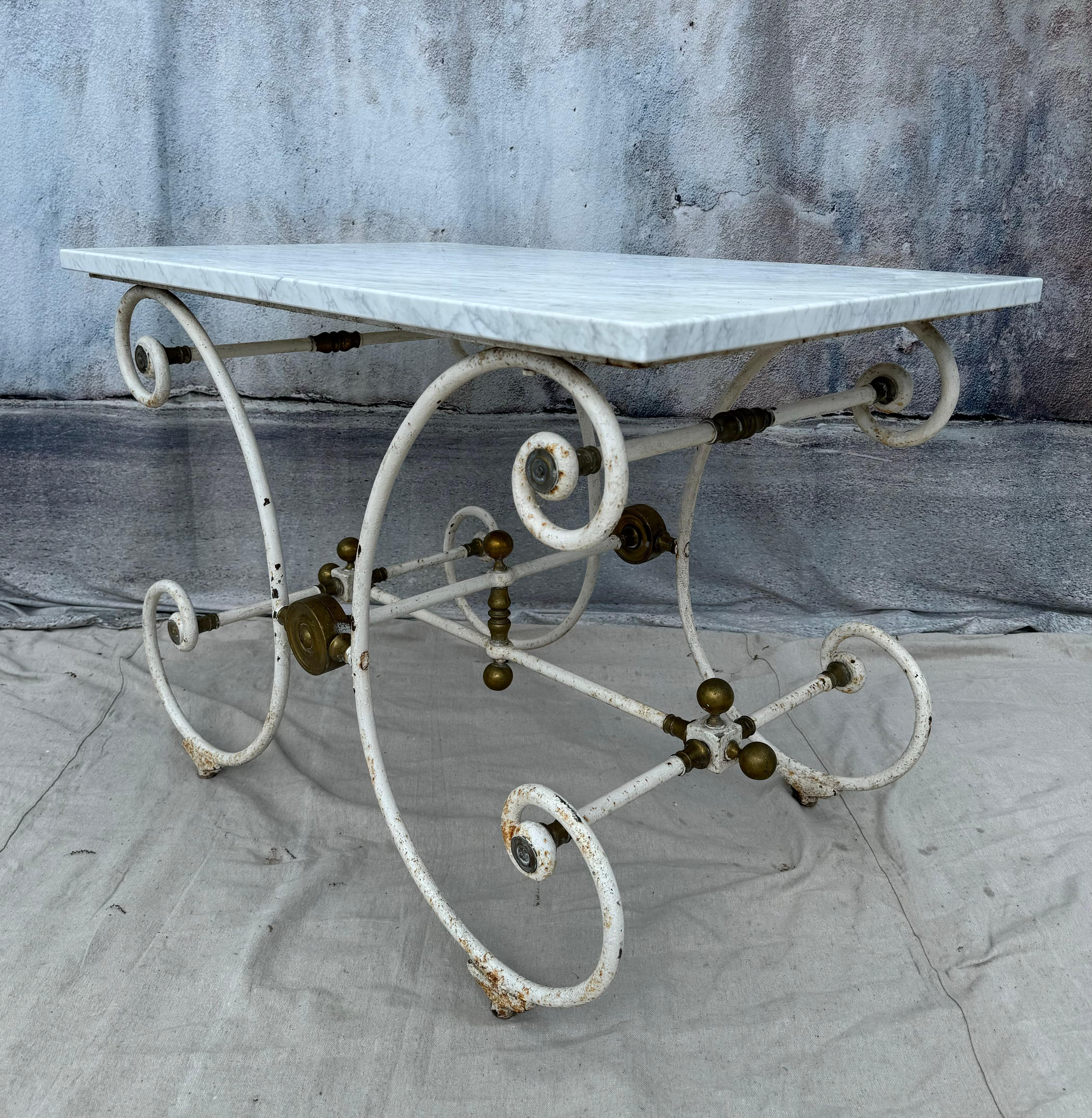 19th Century French J. Mareschal Butcher's Table In Good Condition For Sale In Bradenton, FL