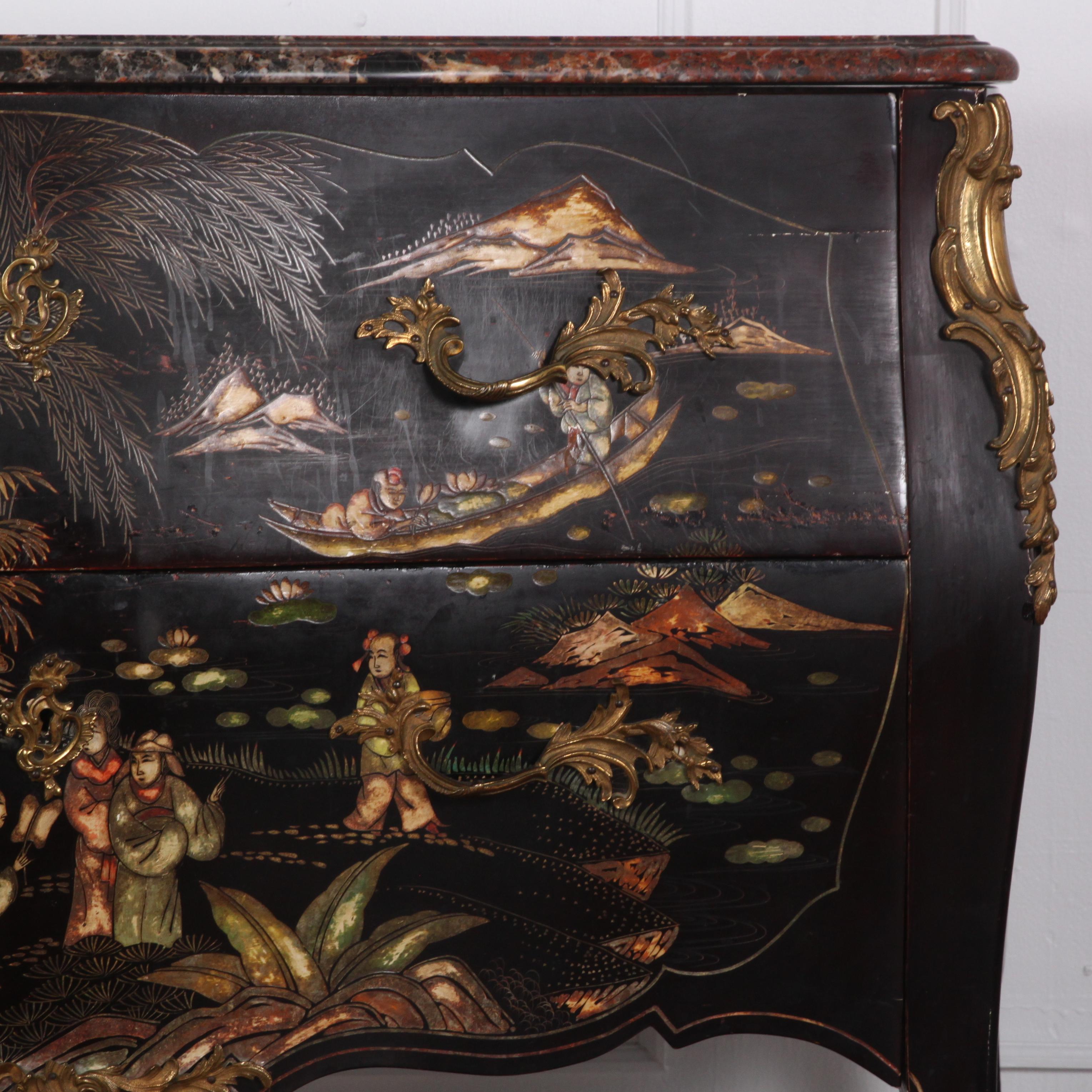 19th Century French ‘Japanned’ Commode 4