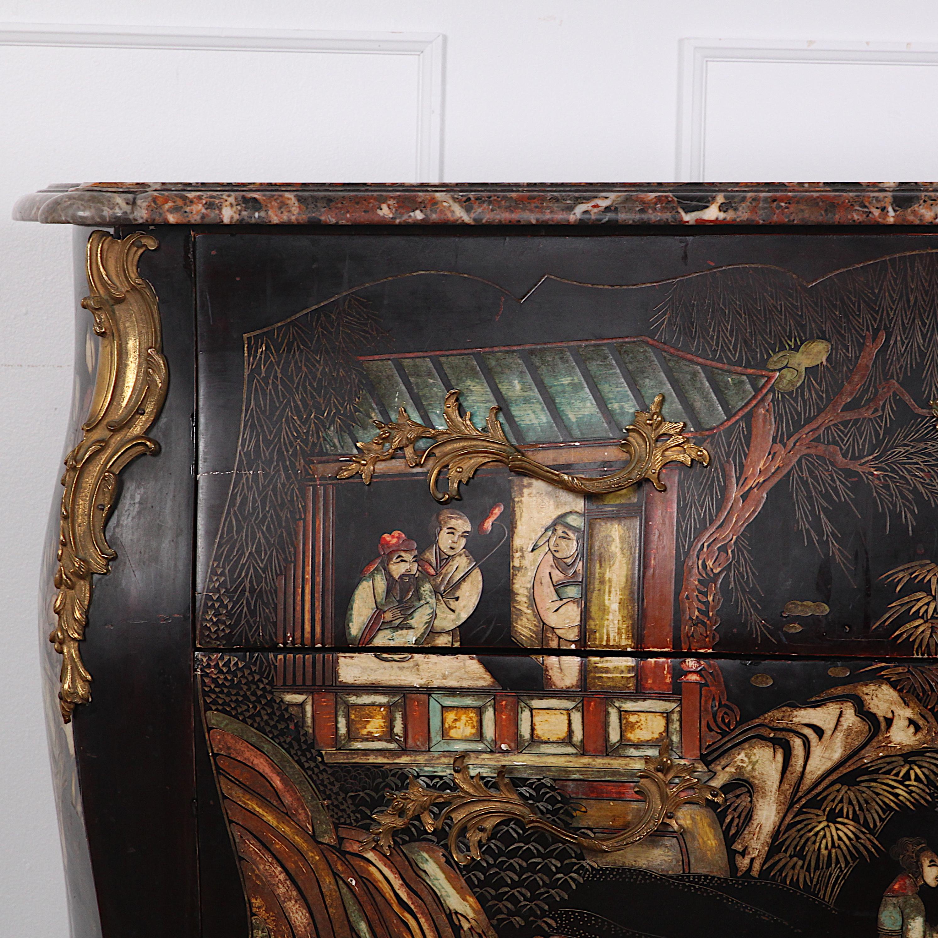 19th Century French ‘Japanned’ Commode 5