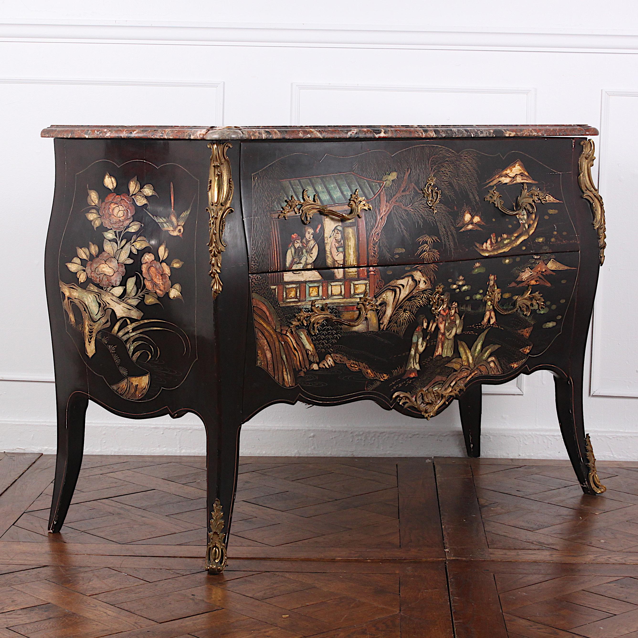 19th Century French ‘Japanned’ Commode 7