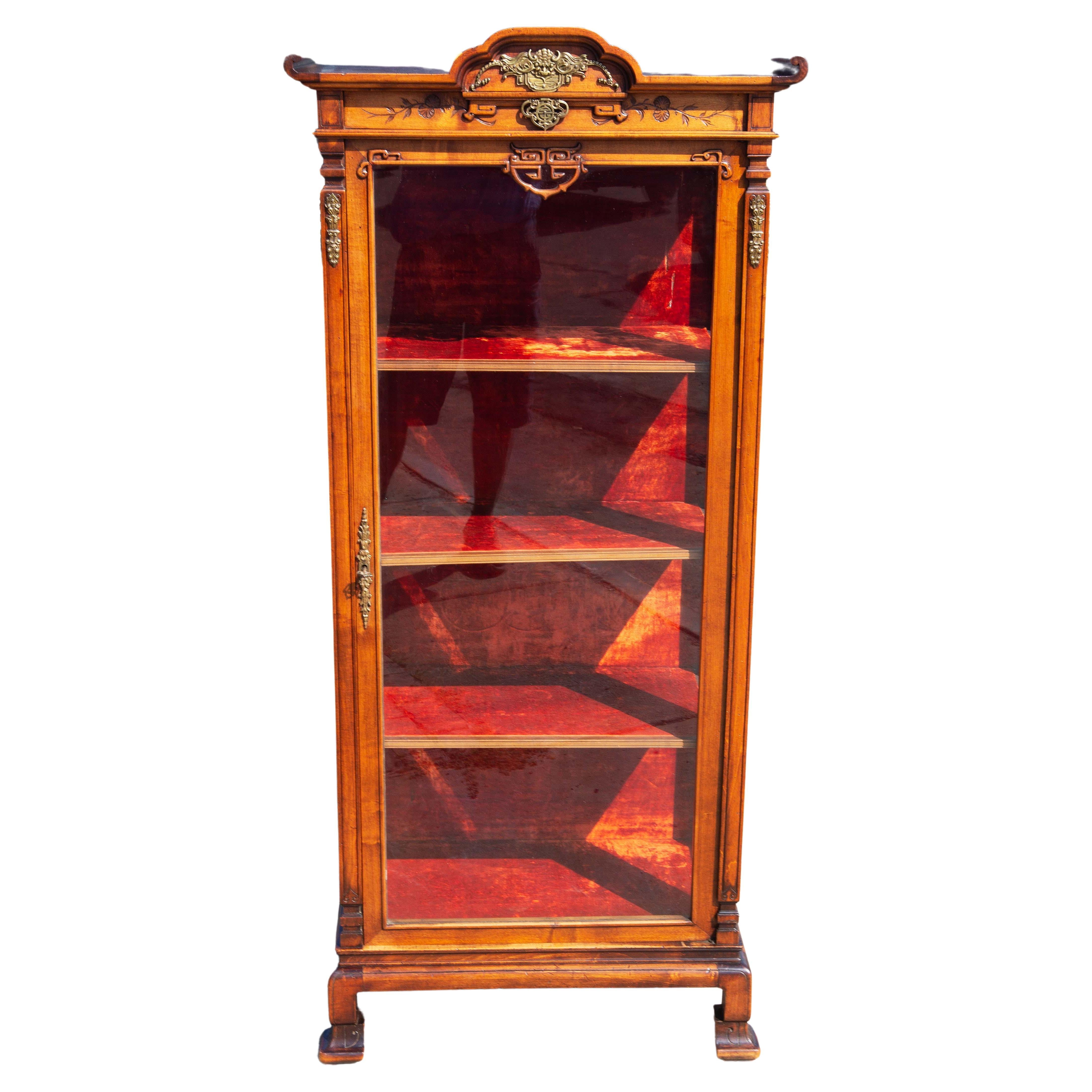 19th Century French Japonisme Cabinet Attributed to Gabriel Viardot For Sale
