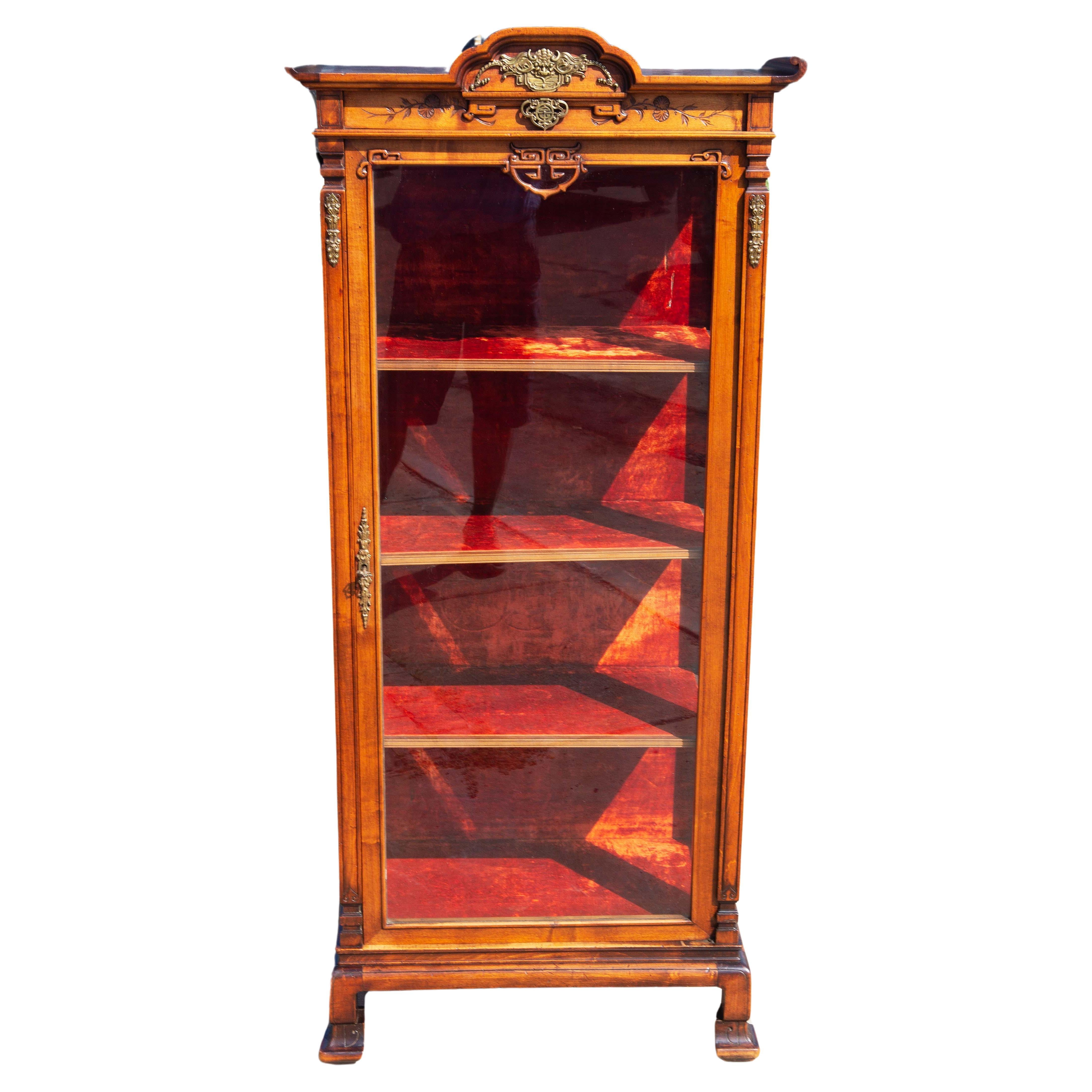 19th Century French Japonisme Cabinet Attributed to Gabriel Viardot For Sale