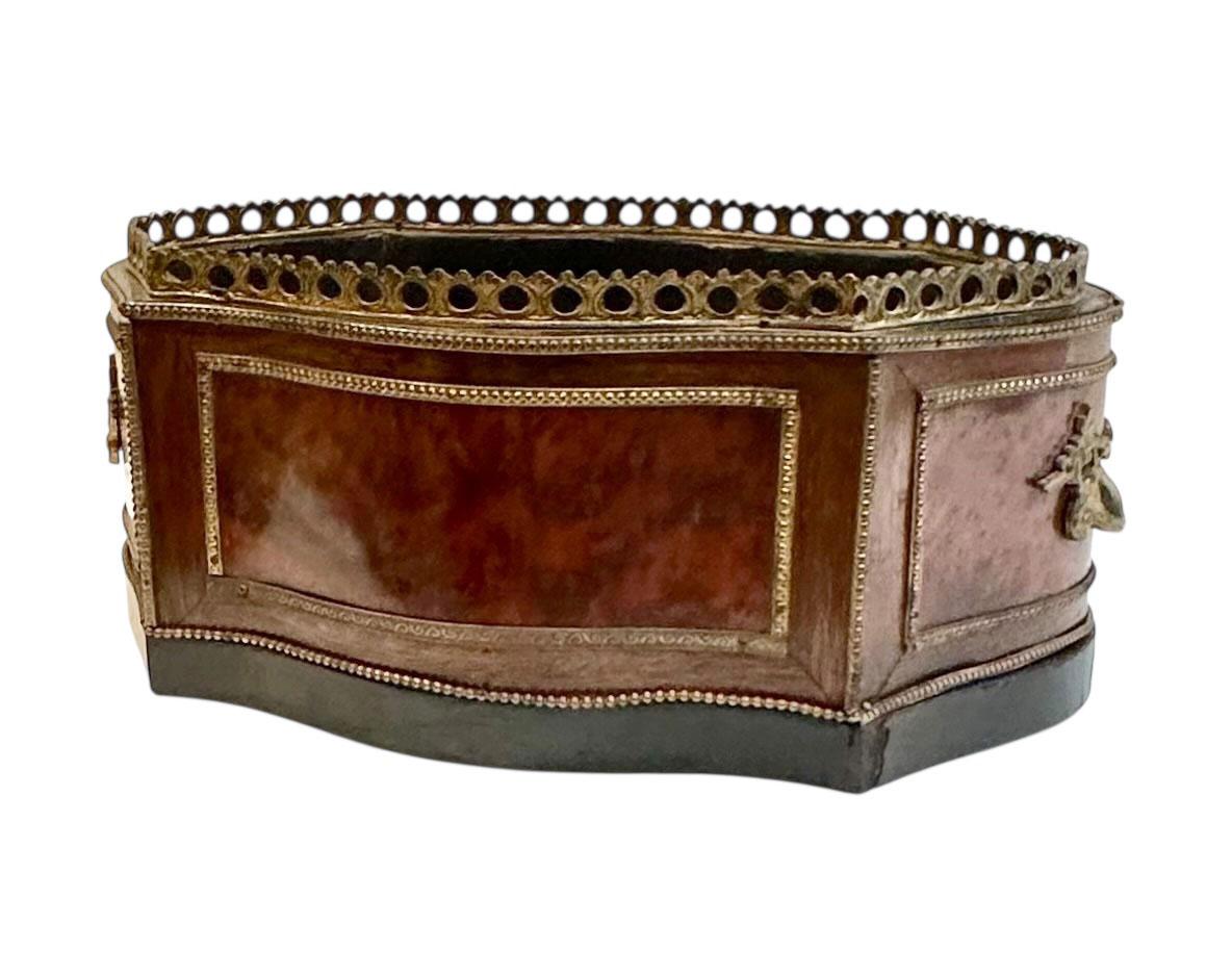 19th Century French Jardinière with Dore Bronze Gallery In Good Condition For Sale In Tampa, FL
