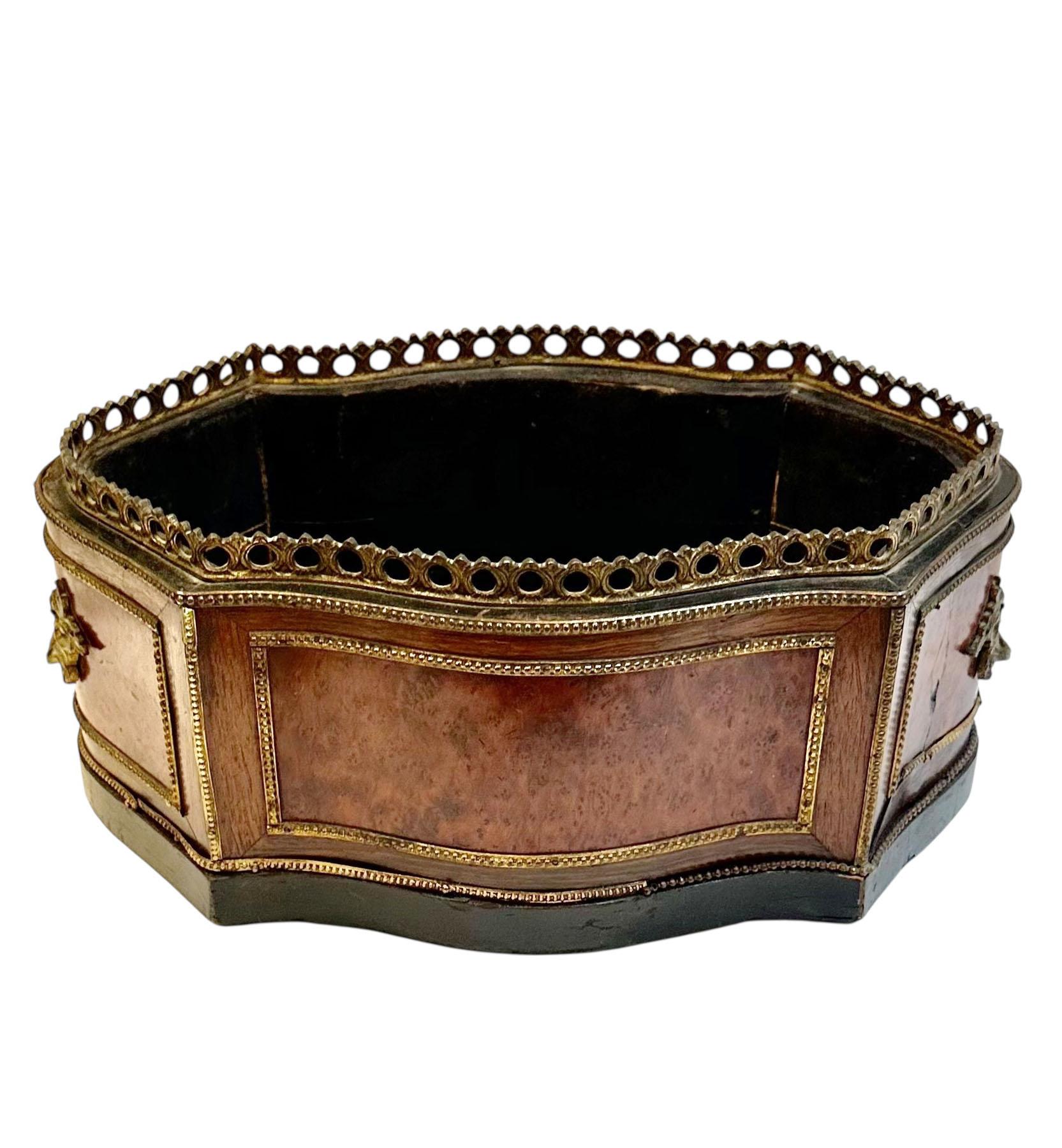 19th Century French Jardinière with Dore Bronze Gallery For Sale 1