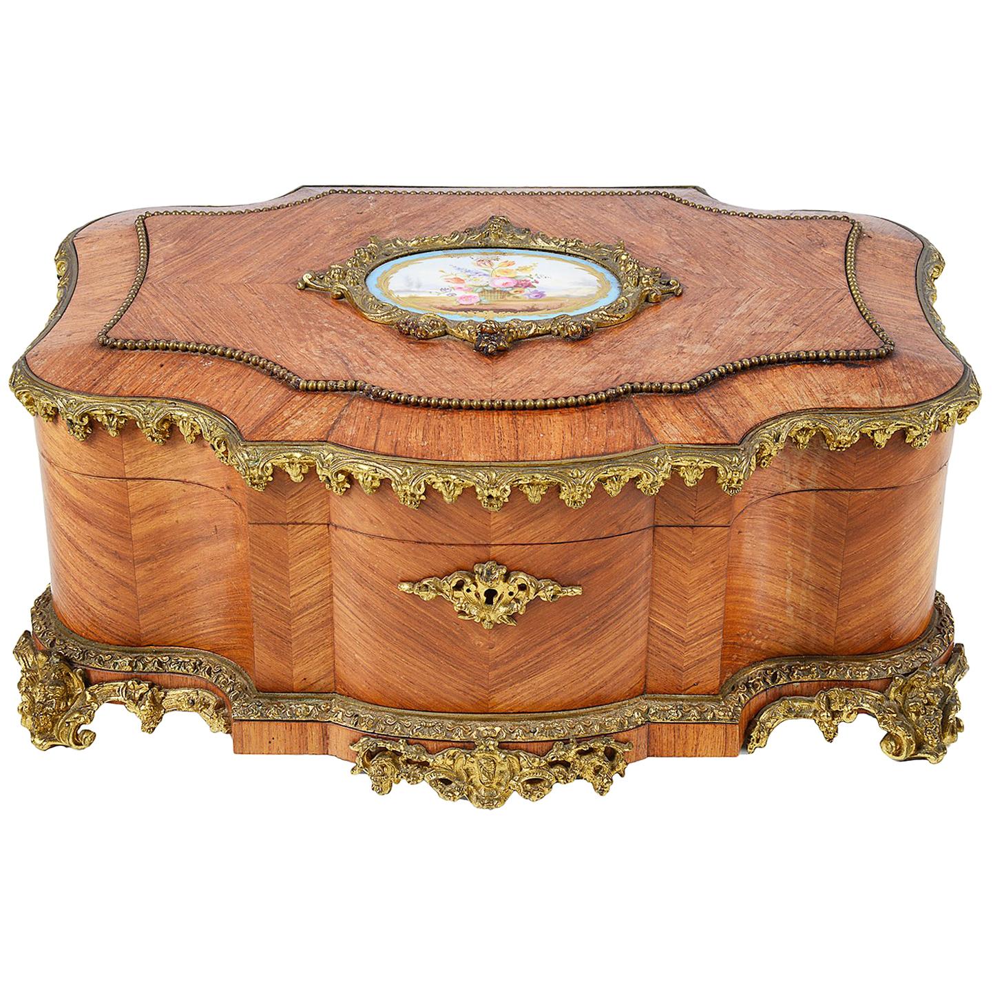 Daniel Lucian | DL073 - French Antique Jewellery Box in Ebony with Brass  Inlay by Alphonse Giroux & Cie, Paris