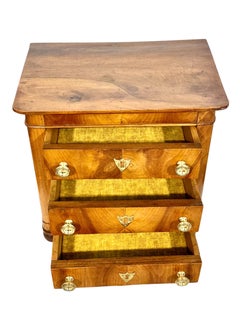 19th Century French Jewelry Box in Walnut, Former Maîtrise Chest