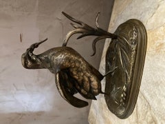 Französische Jules Moigniez Patridge-Bronze-Skulptur aus dem 19. Jahrhundert