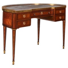 19th Century French Kidney Shaped Marquetry Desk