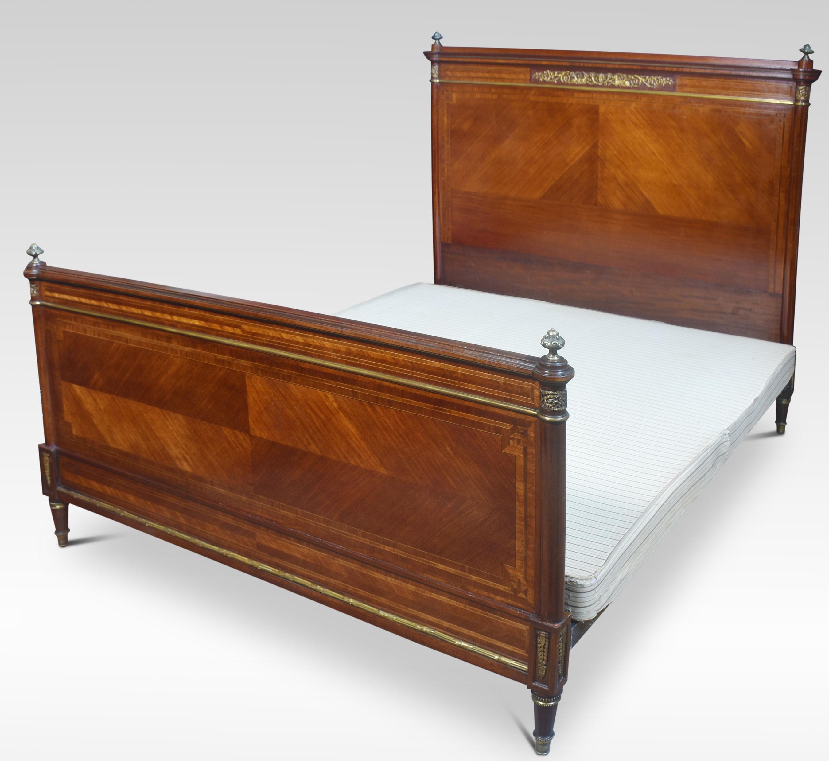 Walnut 19th century French kingsize bed For Sale