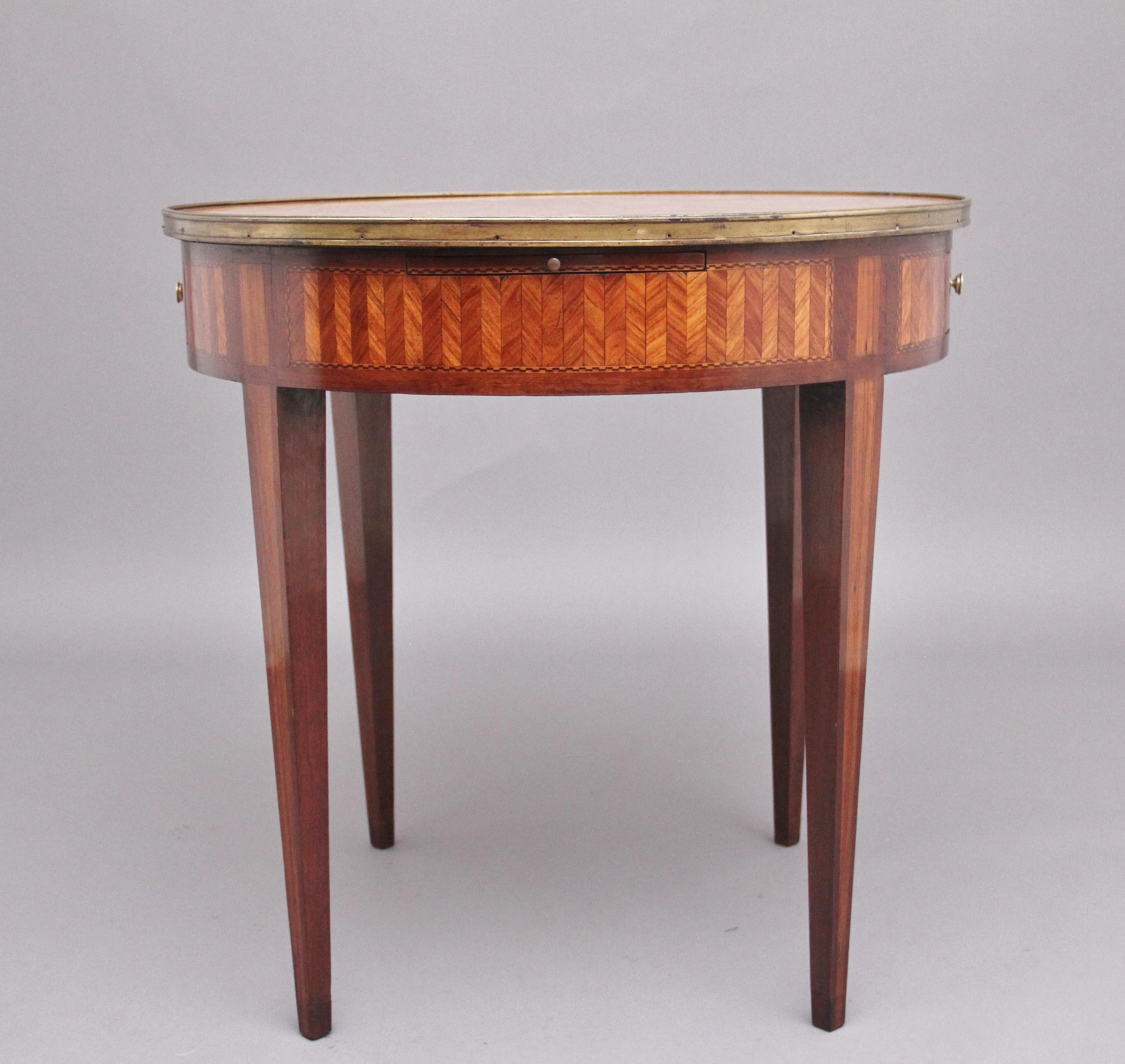 19th Century French Kingwood and Marble Top Centre Table For Sale 3
