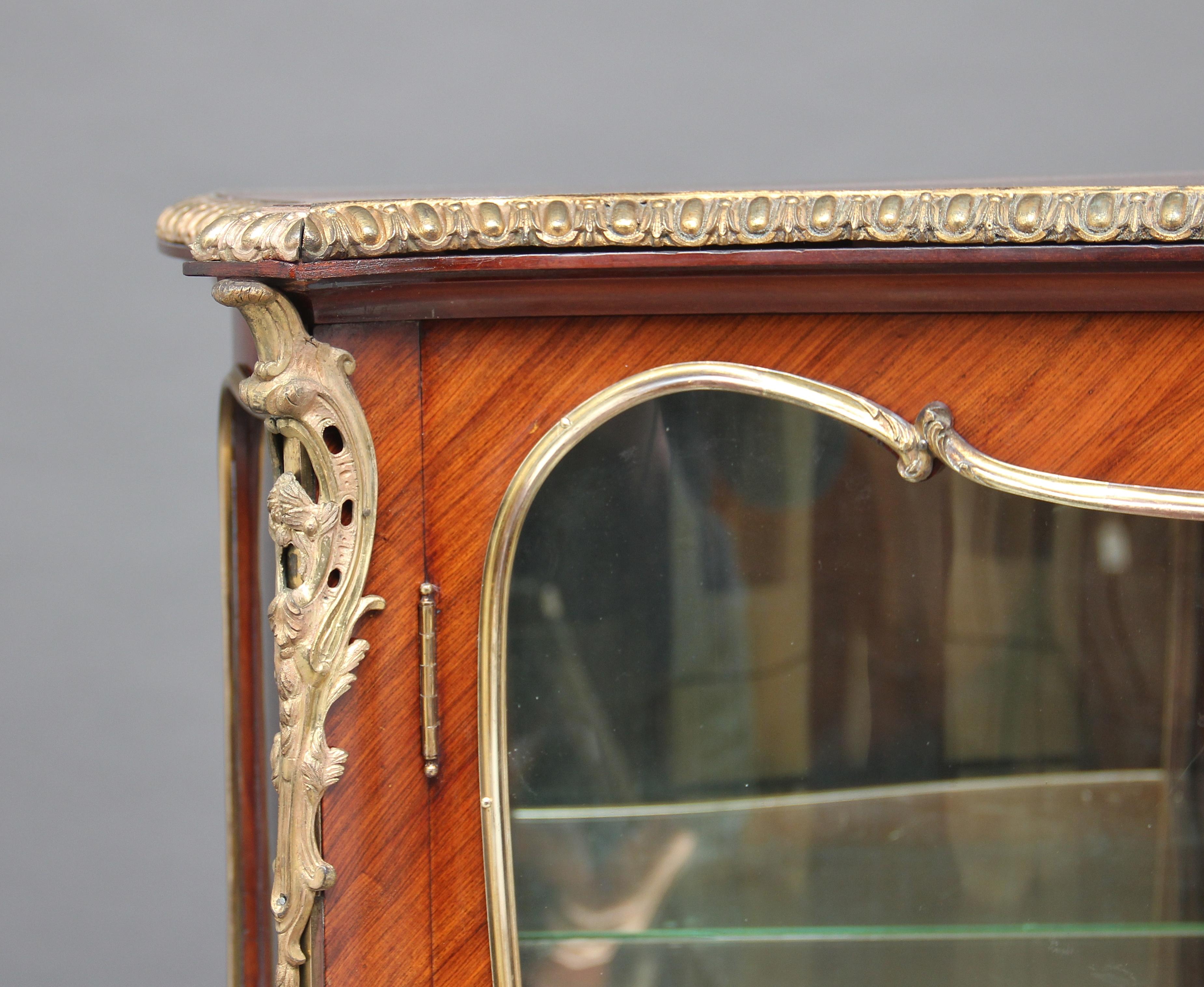 19th Century French Kingwood and Ormolu Display Cabinet 2