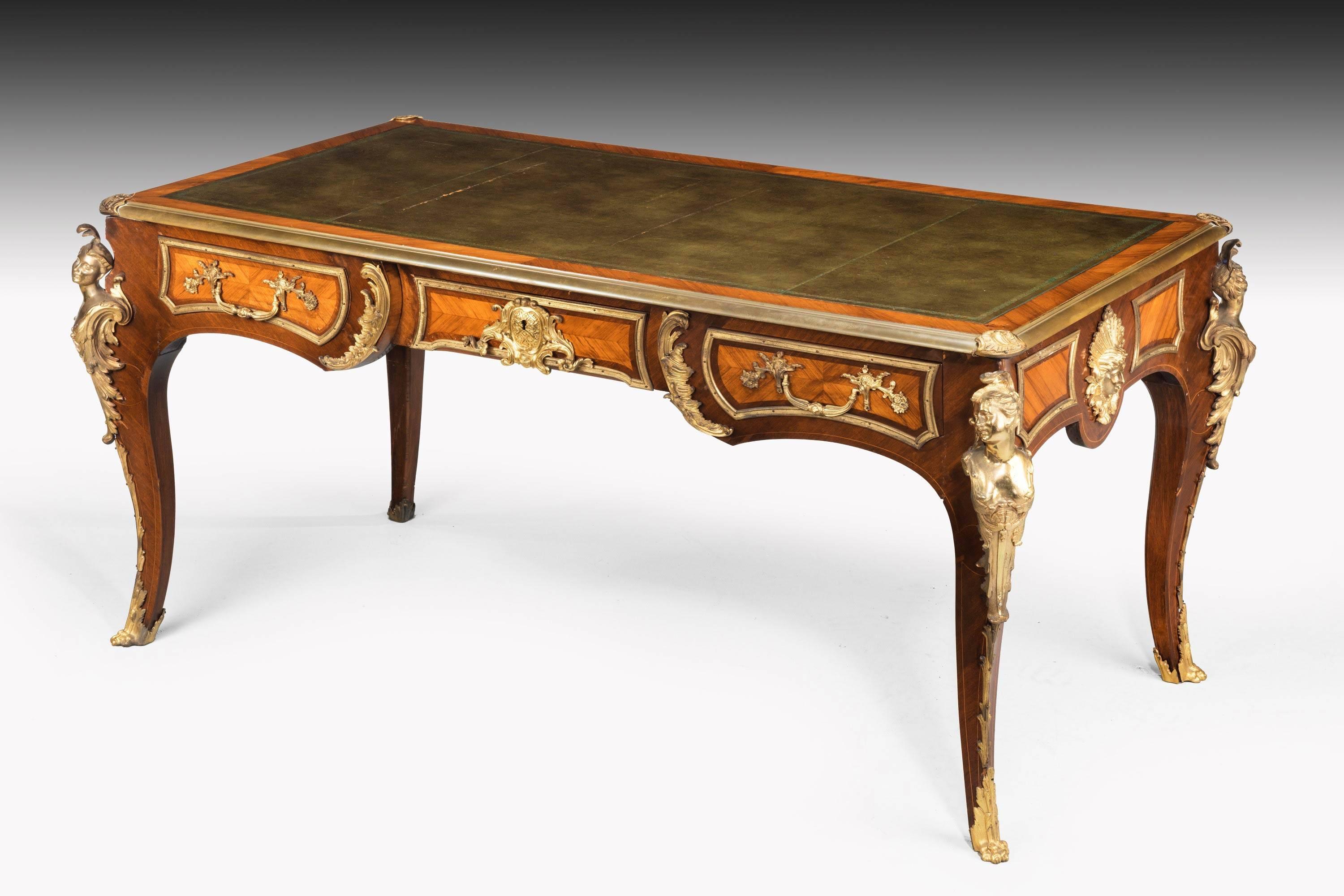 19th Century French Kingwood and Rosewood Writing Table 7