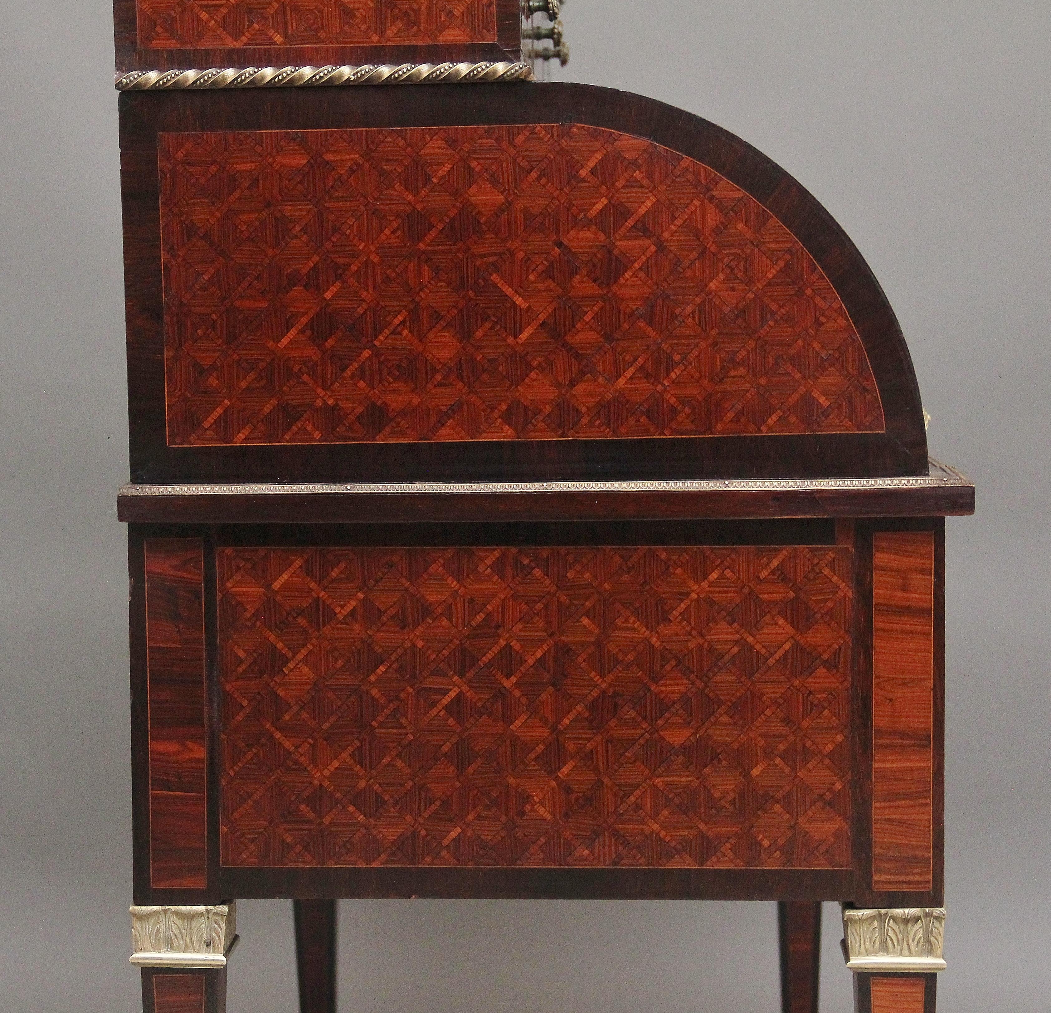 19th Century French Kingwood cylinder desk For Sale 14