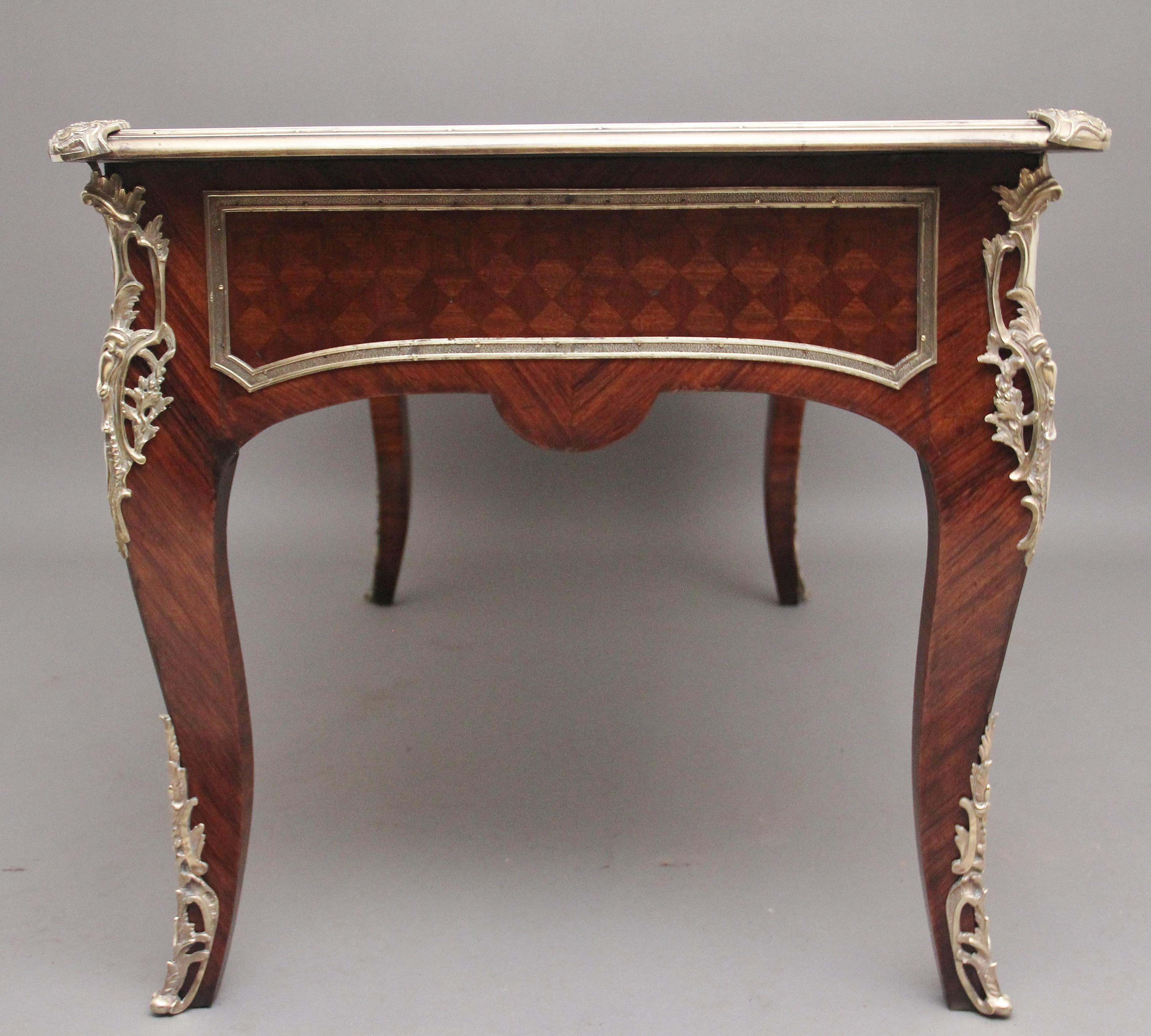 19th Century French Kingwood Ormolu Mounted Desk For Sale 3