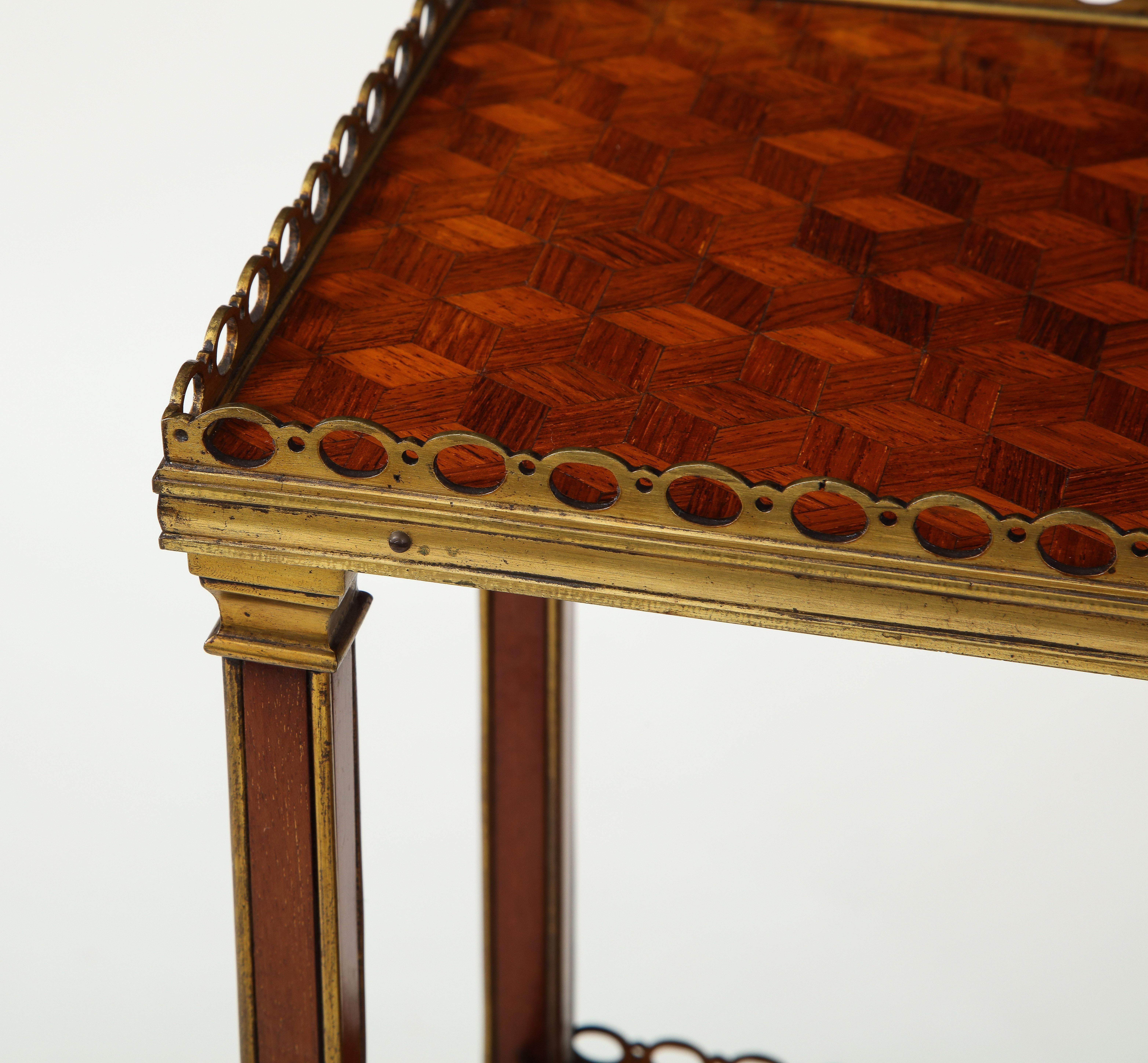 19th Century French Kingwood Parquetry Occasional Table 1