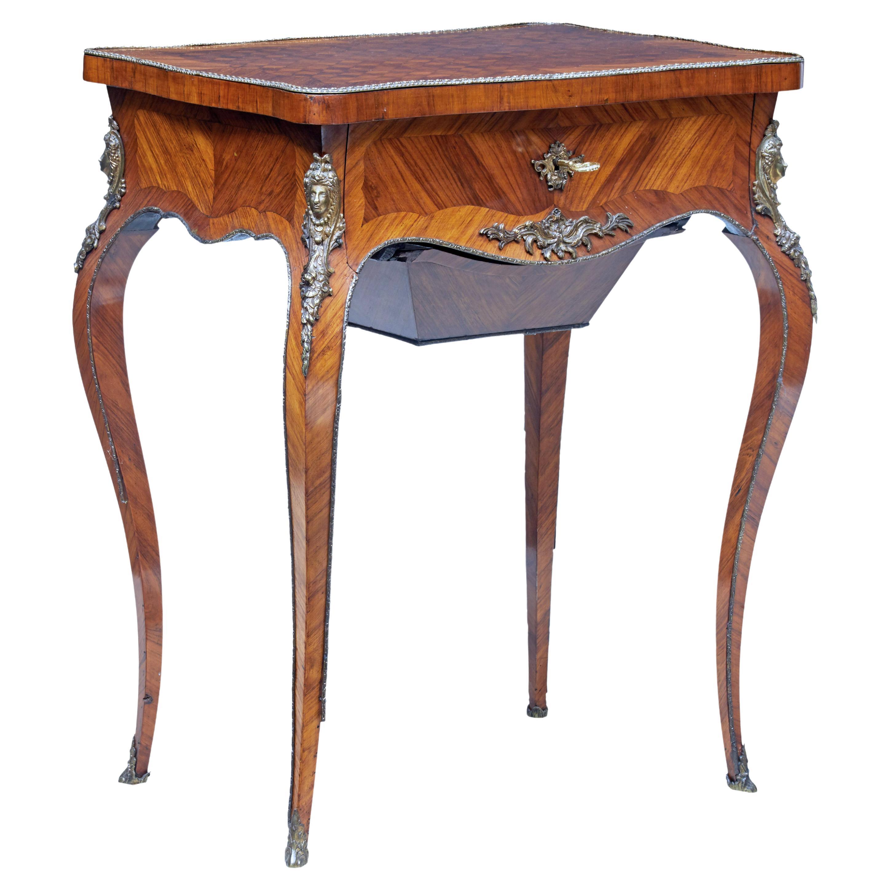 19th Century French Kingwood Sewing Work Table
