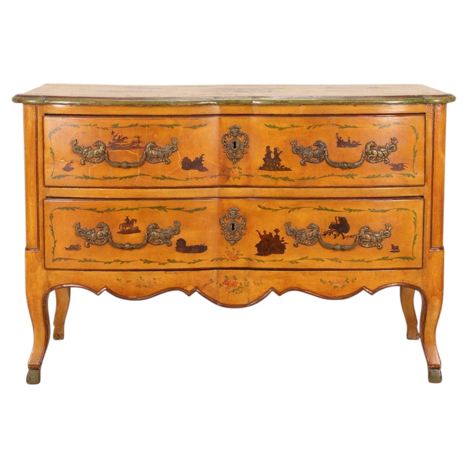 19th Century French Lacquer Commode For Sale