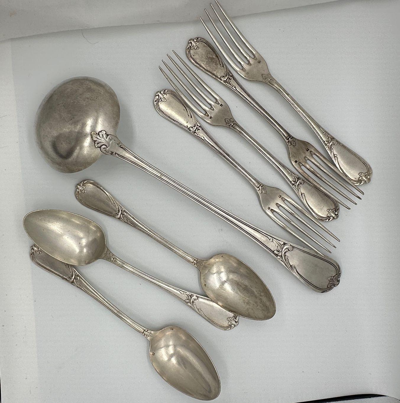 19. Jahrhundert Französisch L'Alfénide Christofle Halphen Sterling Silberwaren und Ladel im Angebot 12
