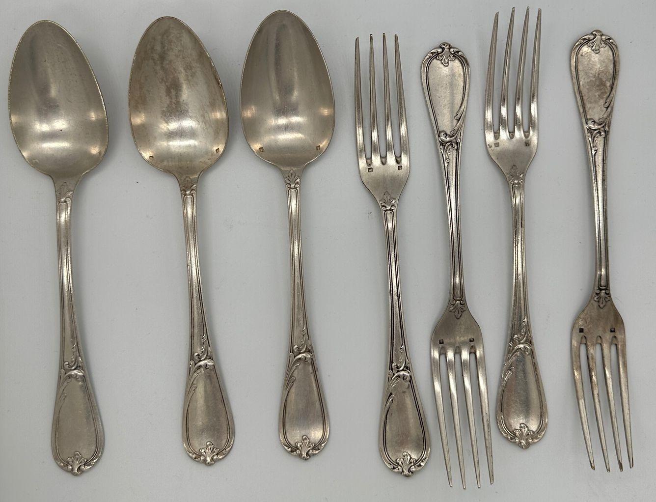19. Jahrhundert Französisch L'Alfénide Christofle Halphen Sterling Silberwaren und Ladel im Zustand „Gut“ im Angebot in Van Nuys, CA