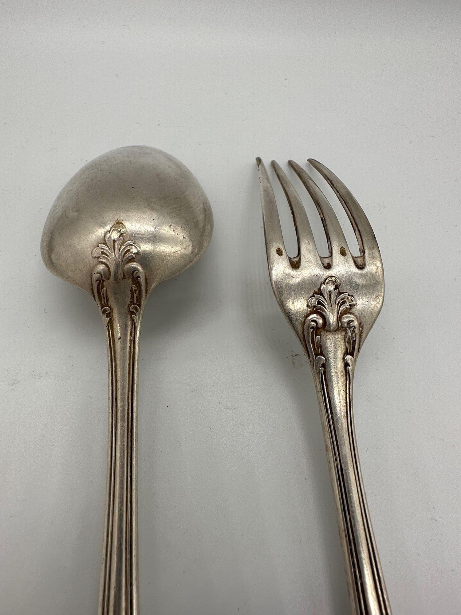 19. Jahrhundert Französisch L'Alfénide Christofle Halphen Sterling Silberwaren und Ladel im Angebot 3