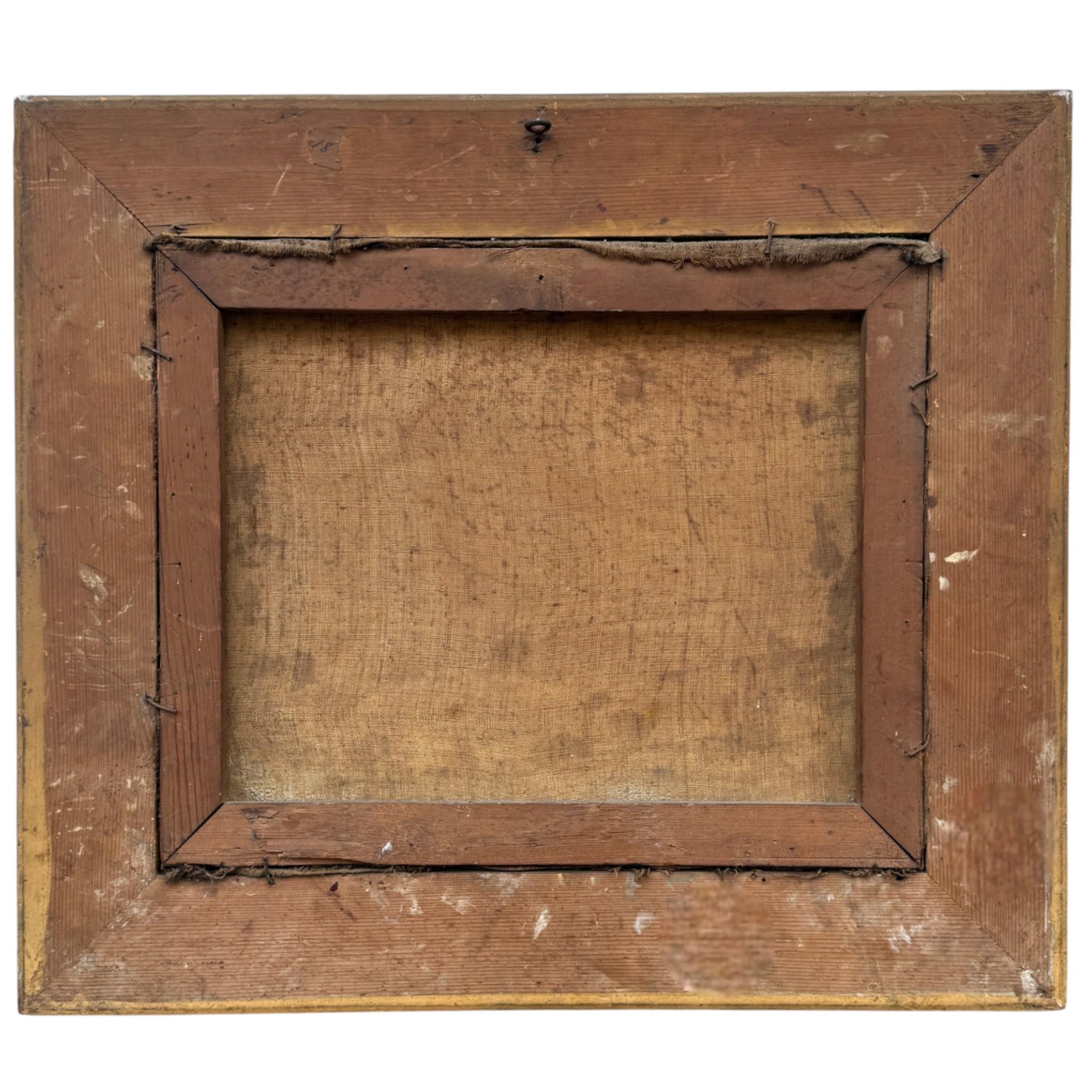 Französische Landschaft des 19. Jahrhunderts Öl auf Leinwand Gemälde im Angebot 7