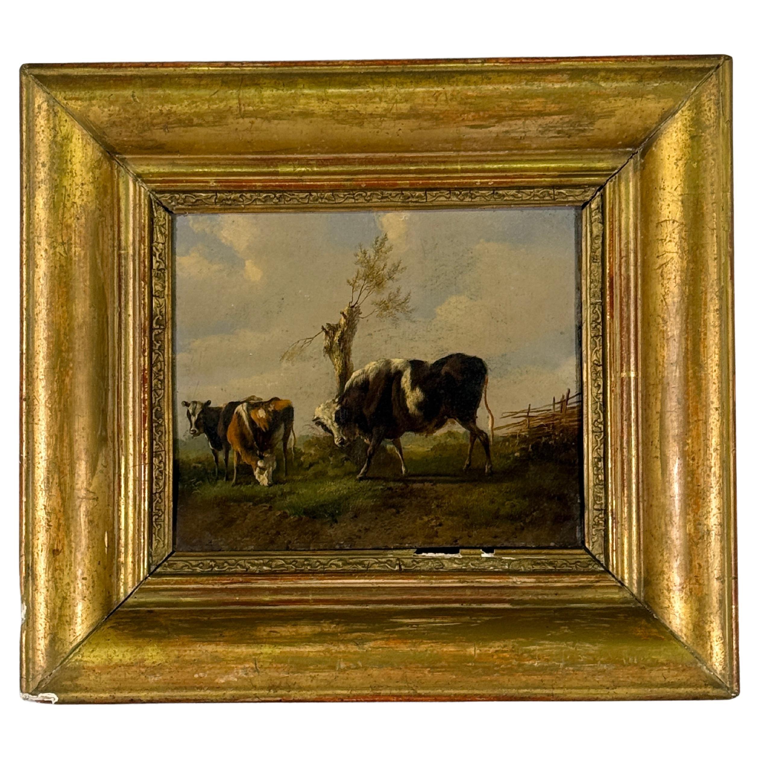 19th Century French Landscape with Cattle