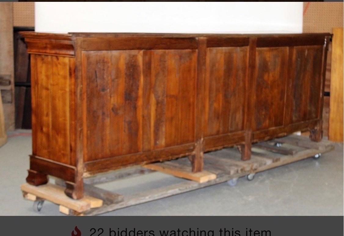 19th Century French Large Directoire Fruitwood Enfilade Sideboard In Good Condition In Atlanta, GA