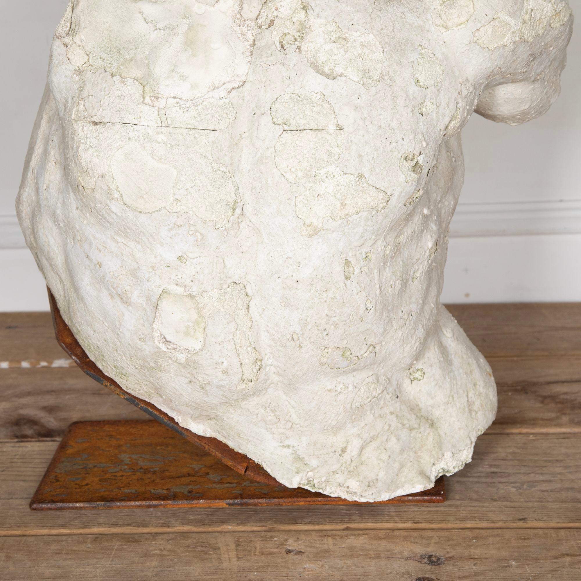 Country 19th Century French Large Plaster Torso For Sale
