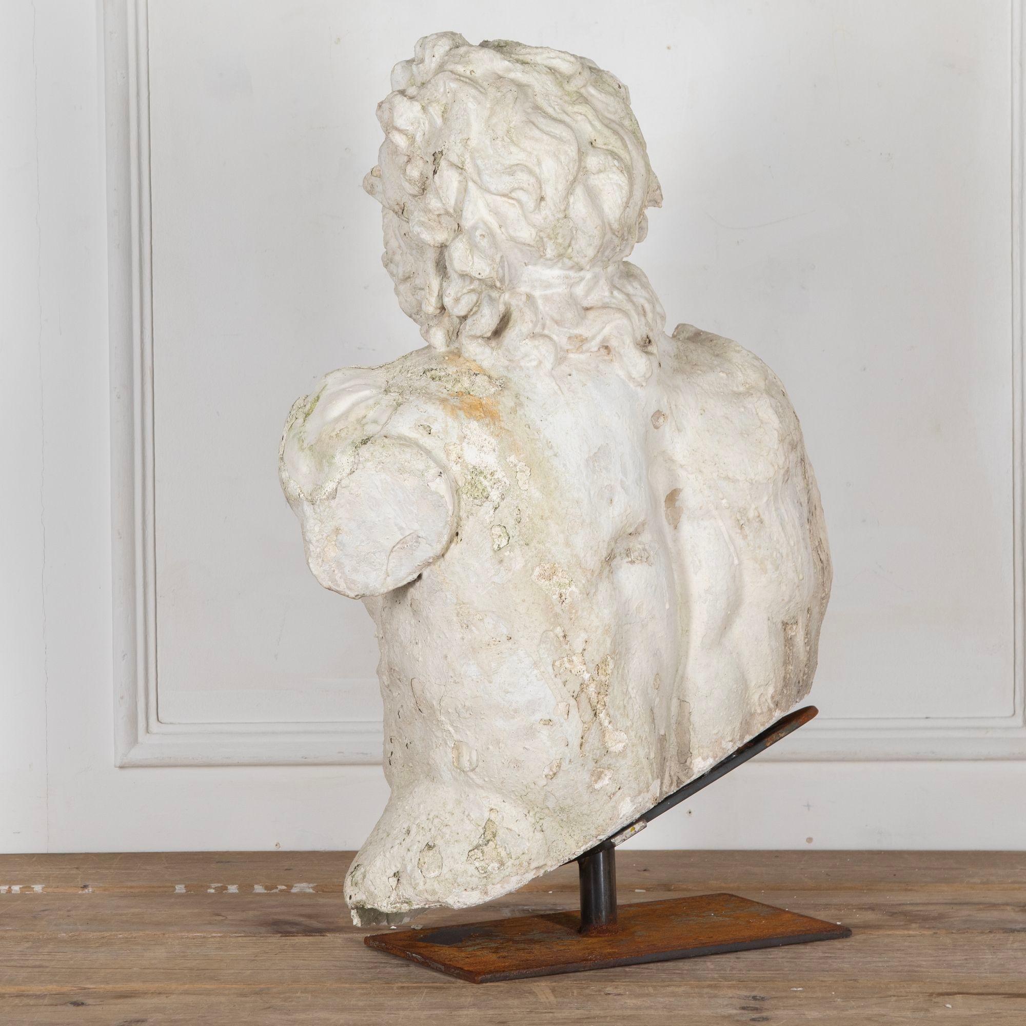 19th Century French Large Plaster Torso For Sale 4
